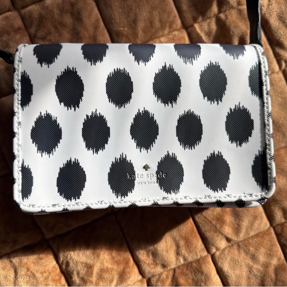 Kate Spade Black and White Dot Crossbody Bag
